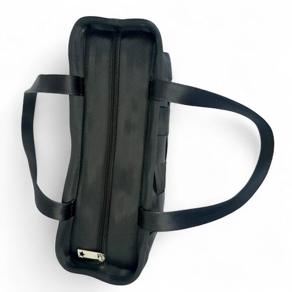 Harveys Original Seatbelt Shoulder Bag Y2K Black Boxy Long Strap Made in USA - Picture 4 of 14